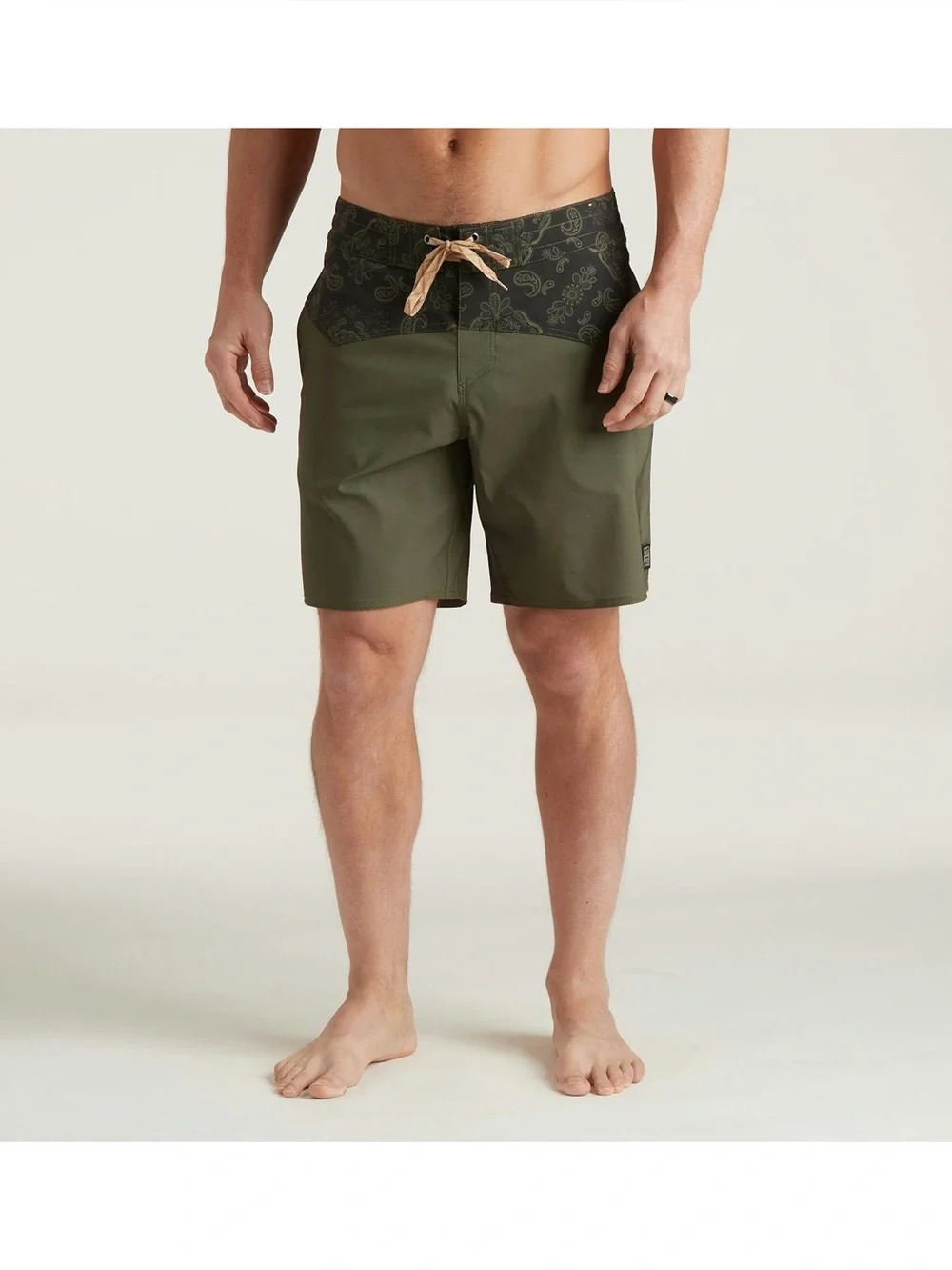 Howler Brothers Los Vaqueros Board Shorts, Bandana Dark Olive, Size 36